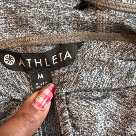 Athleta Vitamin Sea Zip Up Gray Heathered Athleisure Snug Hoodie  (Size M) - Picture 3 of 9